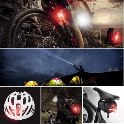 Zestaw Lampka Rowerowa Przód Tył Światła Rowerowe USB 1000 Lumenów