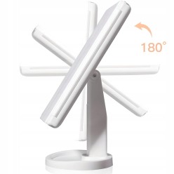 Kosmetyczne Lusterko z Powiększeniem 2x / 3x Składane Białe