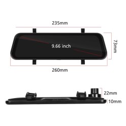 Lusterko Wsteczne Rejestrator Samochodowy 2x Kamera Carplay AndroidAuto