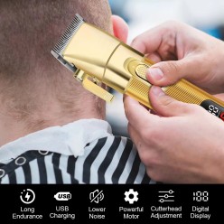 Maszynka Do Strzyżenia Włosów Gemmy GM8030 Gold Edition