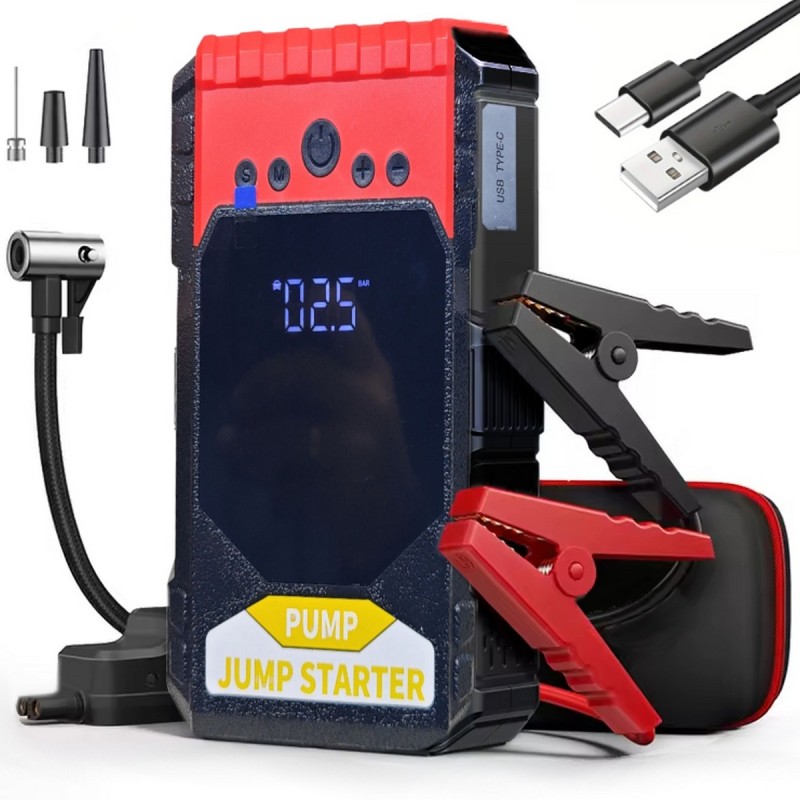 4w1 Powerbank Kompresor Samochodowy Latarka Jump Starter 50 000mAh