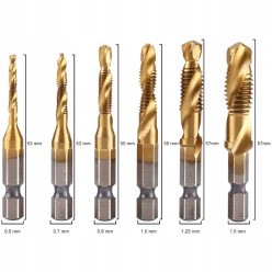 Zestaw 18 Wierteł Gwintujących M3,M4,M5,M6,M8,M10 Różne Długości