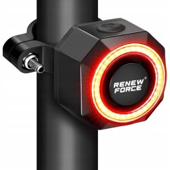 4w1 Inteligentna Lampka Rowerowa Dzwonek Rowerowy z Alarmem Antykradzieżowym