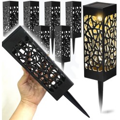 ZESTAW LAMPIONY LATARENKI DEKORACYJNA LAMPA OGRODOWA SOLARNA 8szt CIEPŁA BARWA