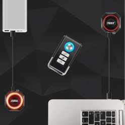 4w1 Inteligentna Lampka Rowerowa Dzwonek Rowerowy z Alarmem Antykradzieżowym