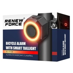 4w1 Inteligentna Lampka Rowerowa Dzwonek Rowerowy z Alarmem Antykradzieżowym