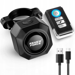 4w1 Inteligentna Lampka Rowerowa Dzwonek Rowerowy z Alarmem Antykradzieżowym