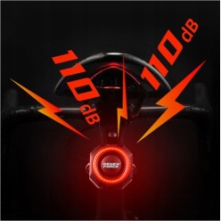 4w1 Inteligentna Lampka Rowerowa Dzwonek Rowerowy z Alarmem Antykradzieżowym