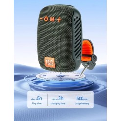 Głośnik Bluetooth z Radiem FM Uchwyt Rowerowy Klips na Plecak