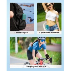 Głośnik Bluetooth z Radiem FM Uchwyt Rowerowy Klips na Plecak
