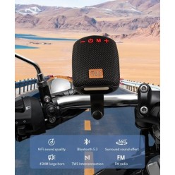 Głośnik Bluetooth z Radiem FM Uchwyt Rowerowy Klips na Plecak