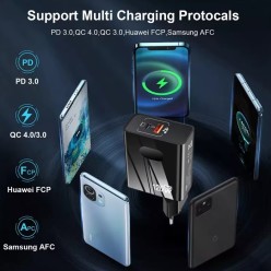 Zestaw Czarna Ładowarka do Telefonów Xiaomi 120W USB-C USB 3,25A z Przewodem