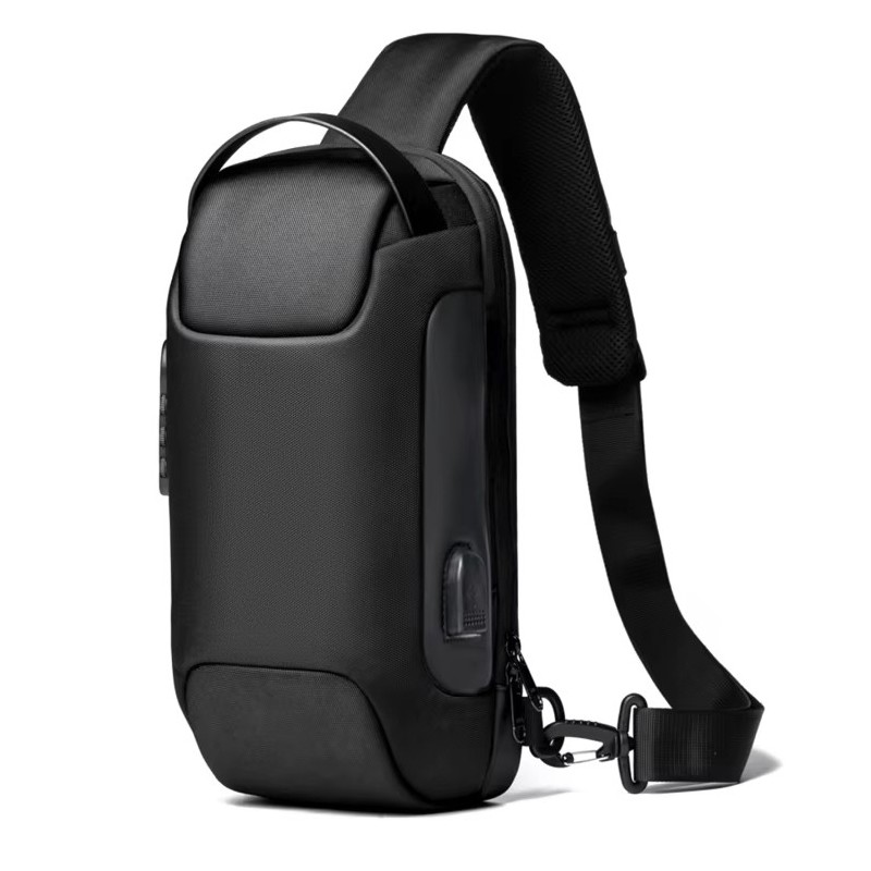 Sportowy Plecak Na Jedno Ramie Usztywniany Antykradzieżowy