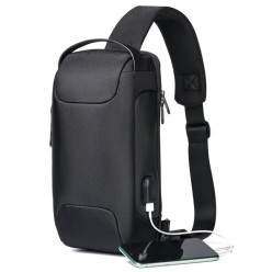 Sportowy Plecak Na Jedno Ramie Usztywniany Antykradzieżowy