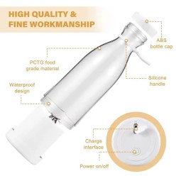 Przenośny Blender Turystyczny Bidon Wbudowany Akumulator USB