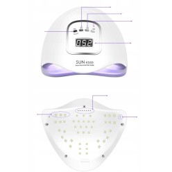 Lampa Do Paznokci Dual LED UV 80W Hybrydowe Żelowe SUN X5
