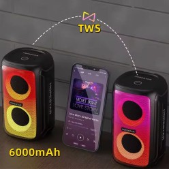 Bezprzewodowy Głośnik Bluetooth FM Powerbank 6000mAh AUX USB