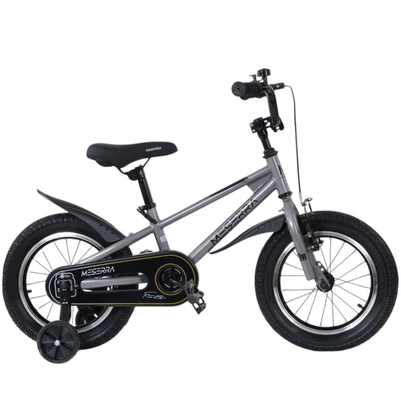 Dziecięcy Rower z Dopinanymi Kółkami BMX Meserra 12' Szary