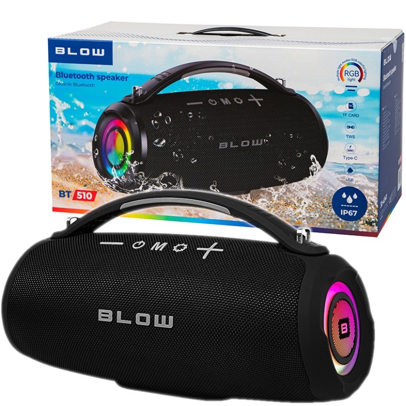 Duży Podwójny Głośnik Imprezowy Bluetooth z Basem Bezprzewodowy