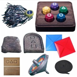 Kości Koreańskiej Gry GONGGI GONGI Gra Squid Game Zestaw DDAKJI GONG