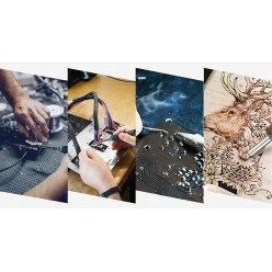 Zestaw Lutowniczy Lutownica Kolbowa 80W z LCD Odsysacz Groty Cyna