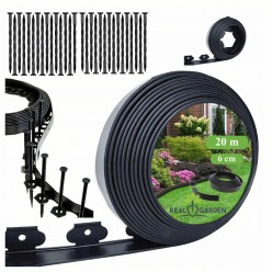 Obrzeże Trawnikowe Ogrodowe 60x50x20m Zestaw 30 Kołków 20 Metrów