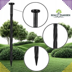 Obrzeże Trawnikowe Ogrodowe 50x50x10m Zestaw 30 Kołków 10 Metrów