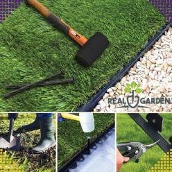 Obrzeże Trawnikowe Ogrodowe 50x50x10m Zestaw 30 Kołków 10 Metrów