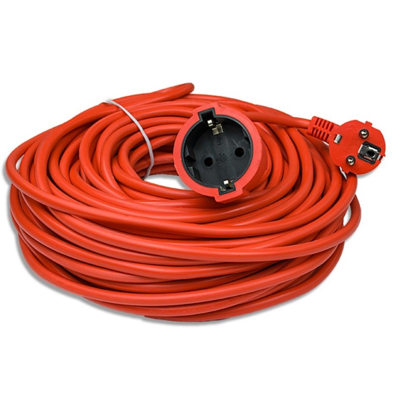 Przedłużacz Ogrodowy Budowlany z Uziemieniem 30 Metrów Gruby 3X2,5