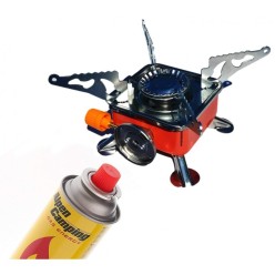 Zestaw Naczyń Turystycznych Garnek Patelnia Czajnik Kubki Sztućce Kuchenka Gazowa Kartusze