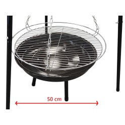 2w1 Wiszący Grill Palenisko Ogrodowe z Regulacją Wysokości