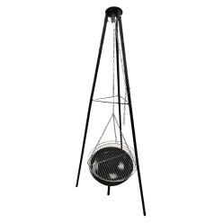 2w1 Wiszący Grill Palenisko Ogrodowe z Regulacją Wysokości