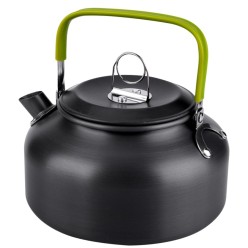 Zestaw Naczyń Turystycznych Garnek Patelnia Czajnik Kubki Sztućce Kuchenka Gazowa Kartusze