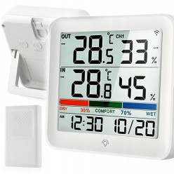 Stacja Pogody Dwa termometry Wewnątrz i Na Zewnątrz