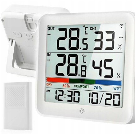 Stacja Pogody Dwa termometry Wewnątrz i Na Zewnątrz