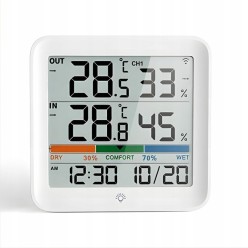 Stacja Pogody Dwa termometry Wewnątrz i Na Zewnątrz