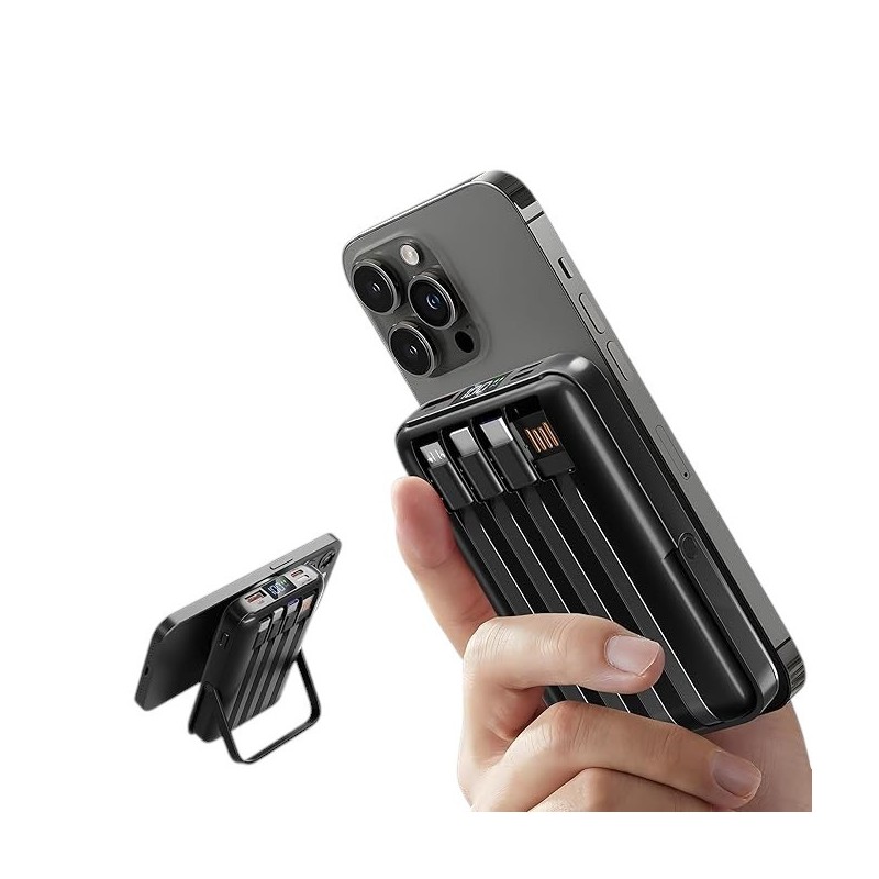 Powerbank 10000 mAh Indukcja USB-C Lightning MicroUSB PD Fast Charging