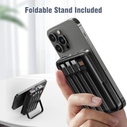 Powerbank 10000 mAh Indukcja USB-C Lightning MicroUSB PD Fast Charging