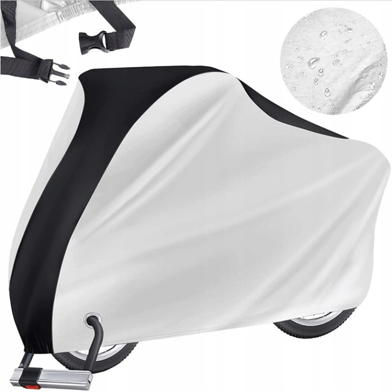 Wodoodporny Pokrowiec Na Motocykl Skuter Rower z Klamrą i Ściągaczem 200x110x70