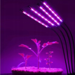 Lampa Do Uprawy Wzrostu Roślin 4 Głowice Świetlne 36W USB Timer