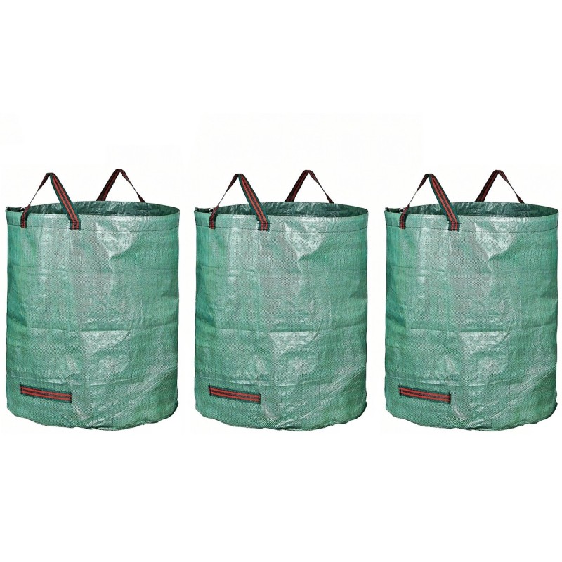 3 Worki Ogrodowe Torba Ogrodowa Pojemnik na Liście Trawę 120L