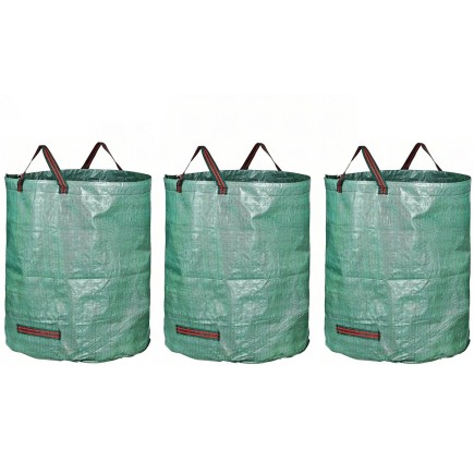 3 Worki Ogrodowe Torba Ogrodowa Pojemnik na Liście Trawę 120L