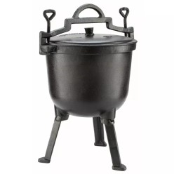 Żeliwny Kociołek Myśliwski 10 Litrów Garnek Emaliowany Wewnątrz