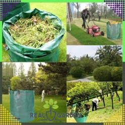 3 Worki Ogrodowe Torba Ogrodowa Pojemnik na Liście Trawę 120L