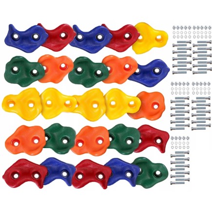 Ścianka Wspinaczkowa Kamienie Wspinaczkowe Skałki Uchwyty 25szt