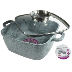 Zestaw Garnki Brytfanny Ceramiczne Marmurowe Indukcja Edel Hoff 6 elementów