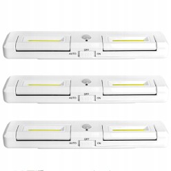 Zestaw 3 lampek LED z czujnikiem ruchu do mebli 22cm