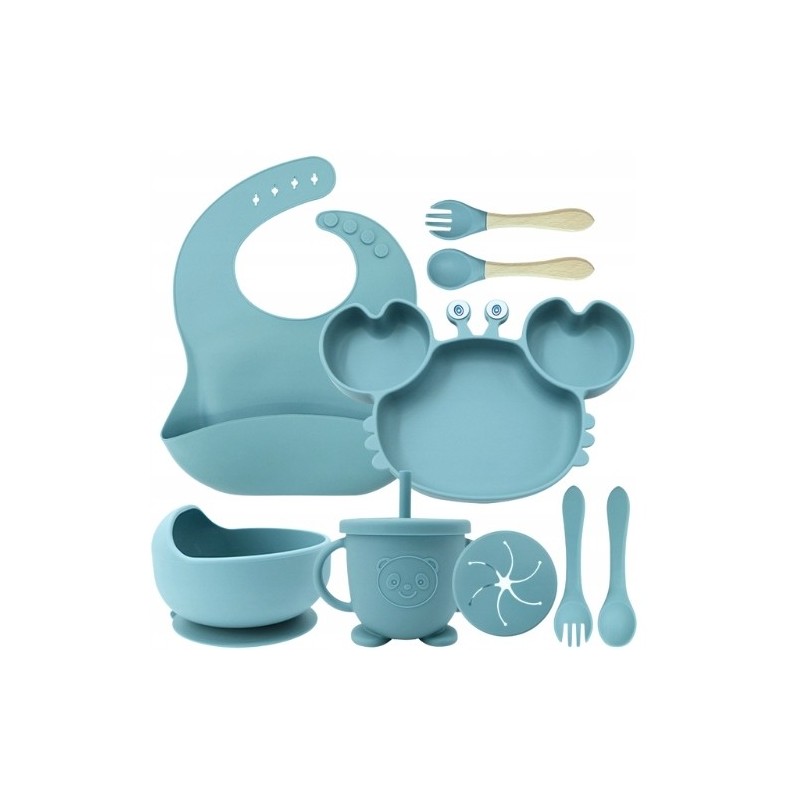 Naczynia Silikonowe Dla Niemowląt Komplet 10 Elementów