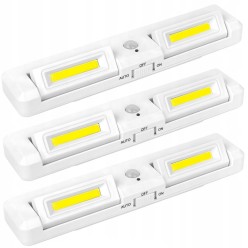 Zestaw 3 lampek LED z czujnikiem ruchu do mebli 22cm