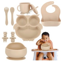 Naczynia Silikonowe Dla Niemowląt Komplet 9 Elementów